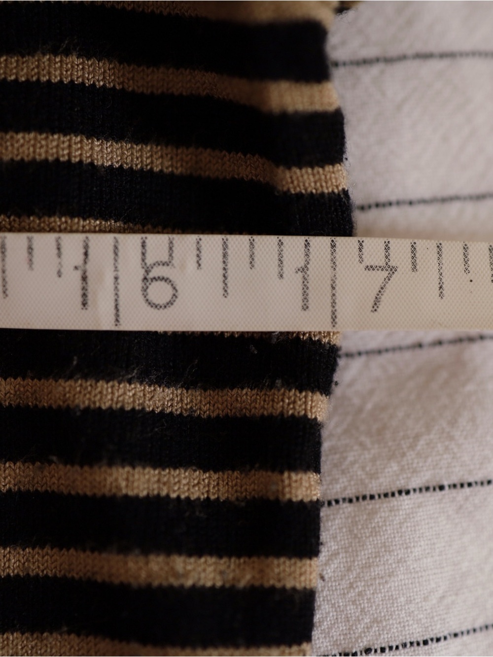Striped Crewneck Sweater - Navy & Tan - Picture 4 of 6